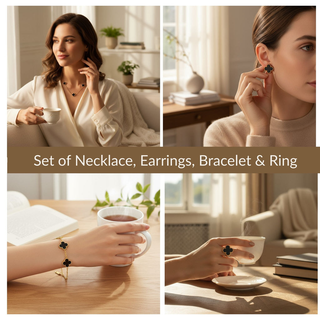 Black Clover Jewellery Set