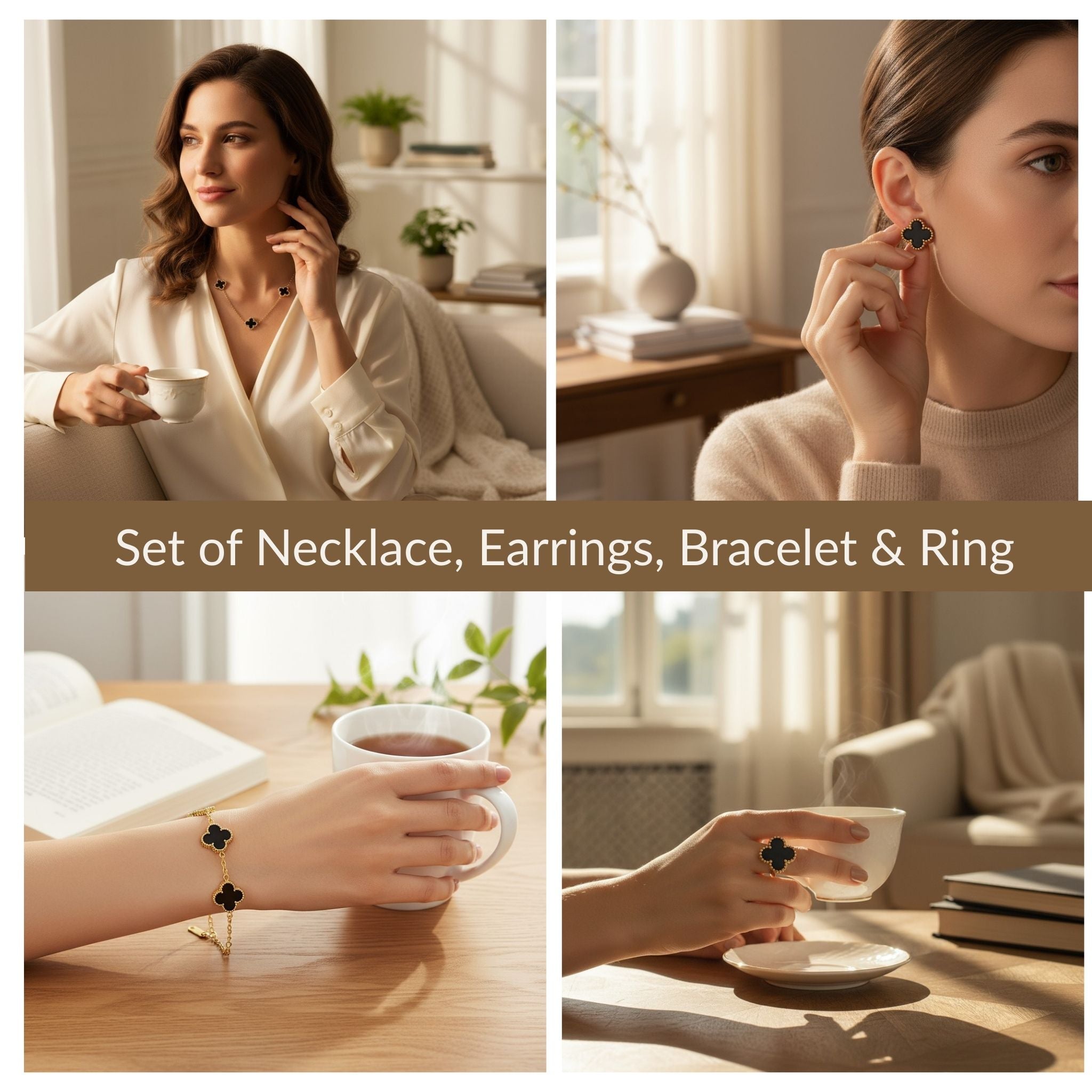 Black Clover Jewellery Set