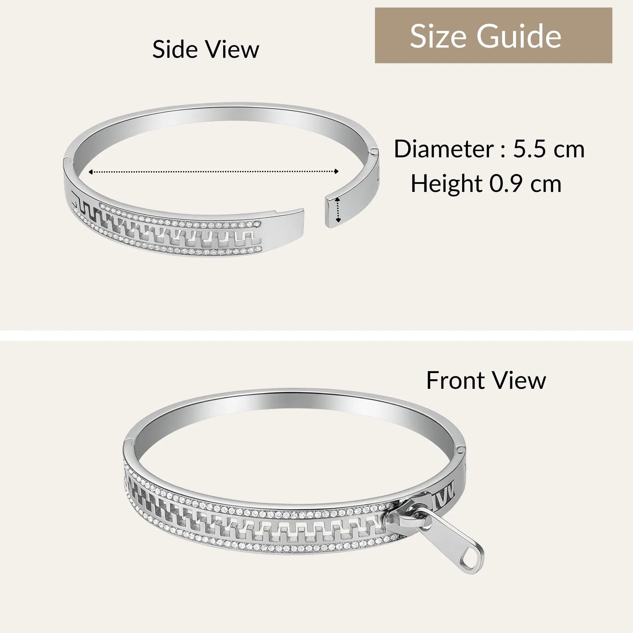 Luxe Zipper Bangle N3VO