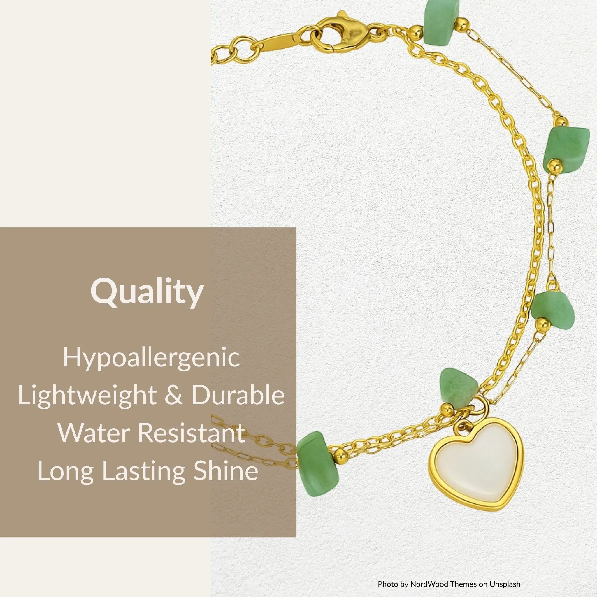 Green Heartstone Bracelet N3VO