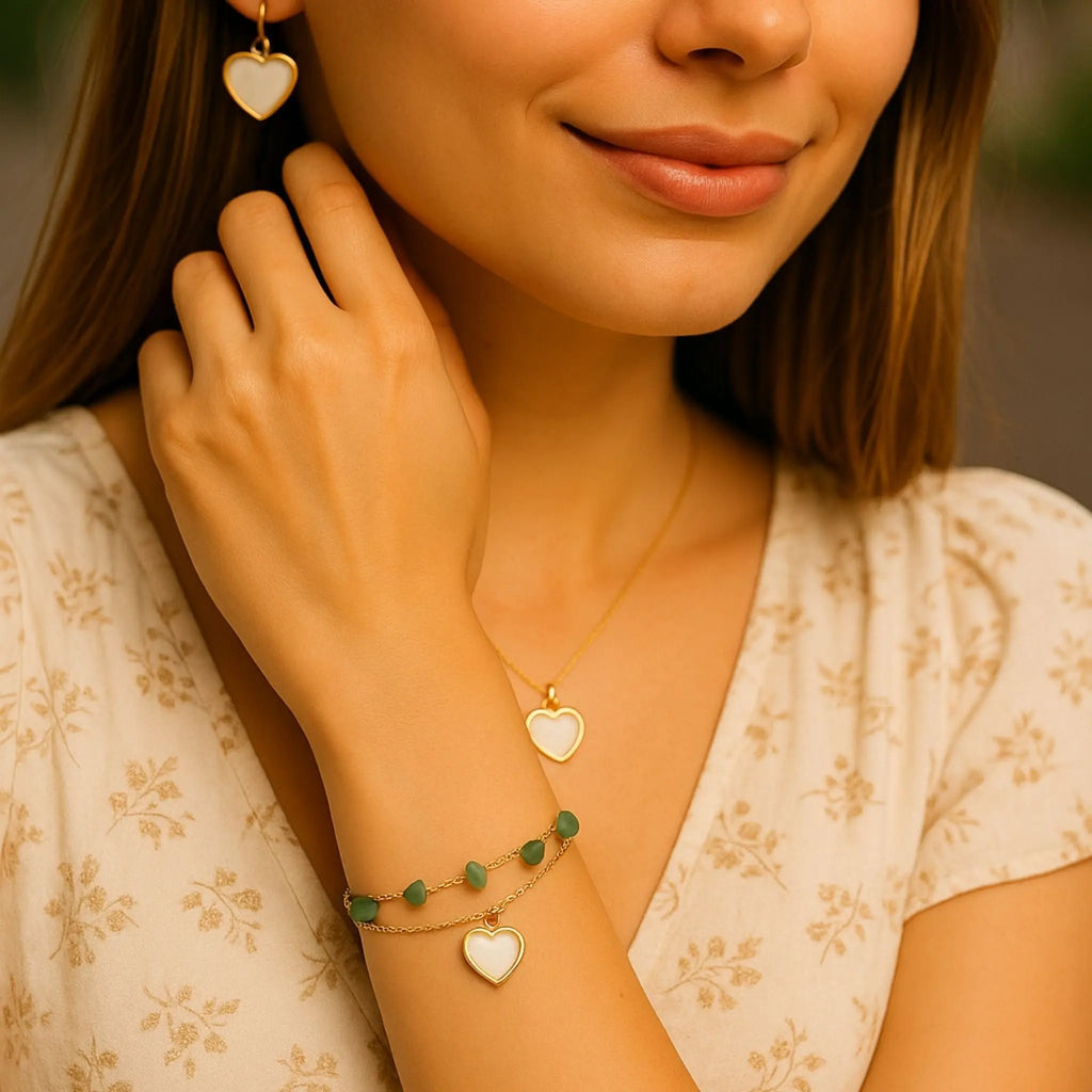 Green Heartstone Bracelet N3VO