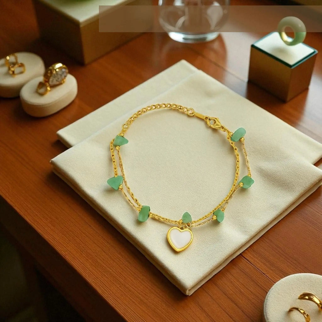 Green Heartstone Bracelet N3VO