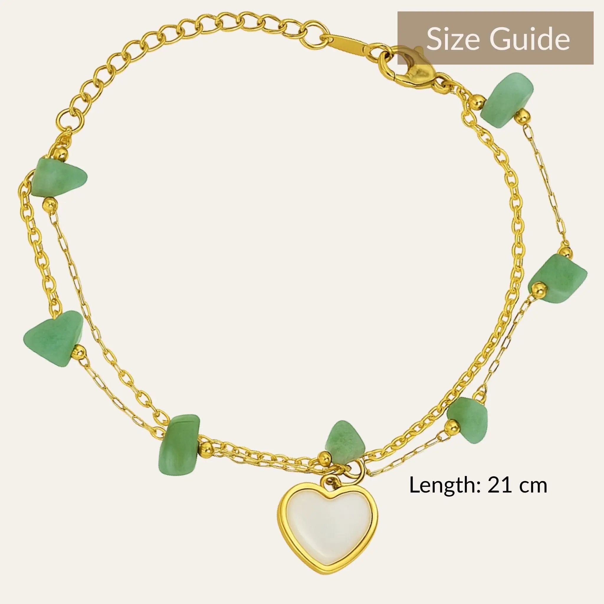 Green Heartstone Bracelet N3VO