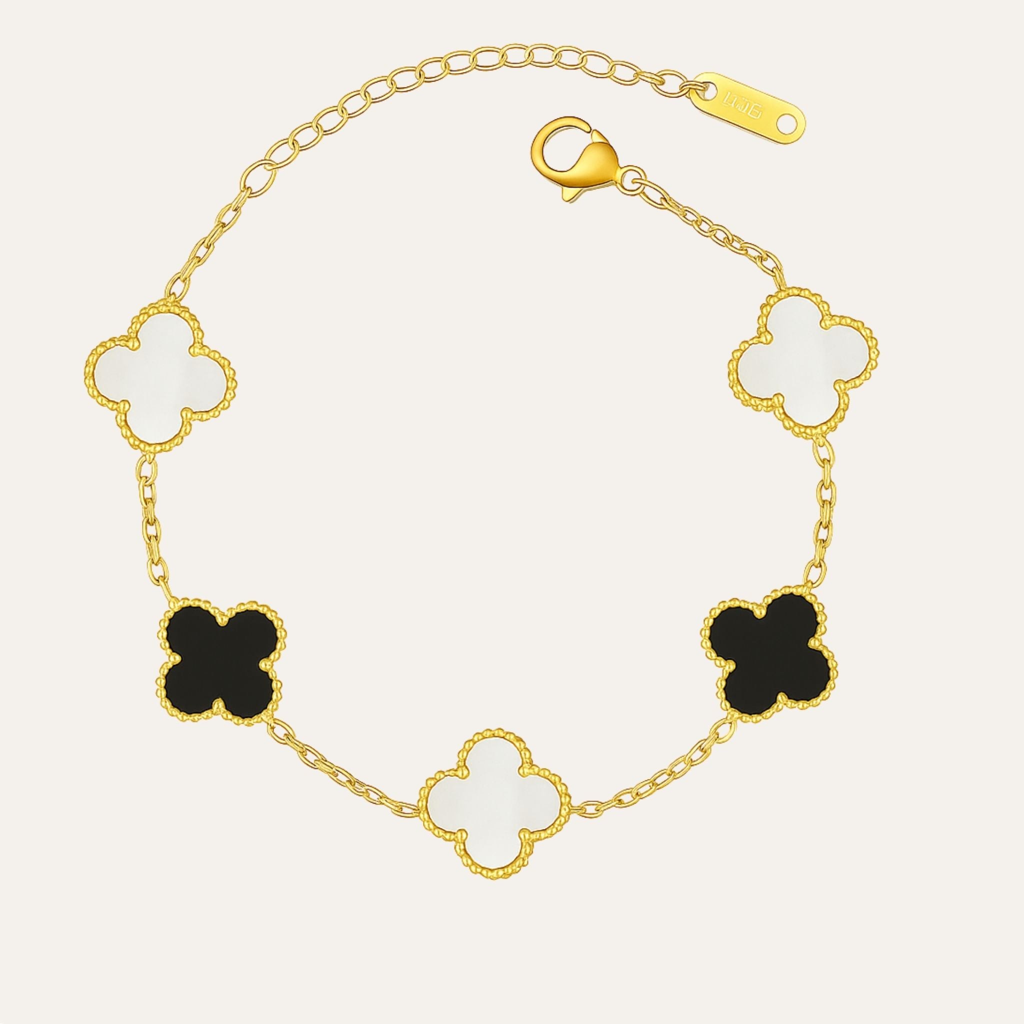 Dual Clover Charm Bracelet