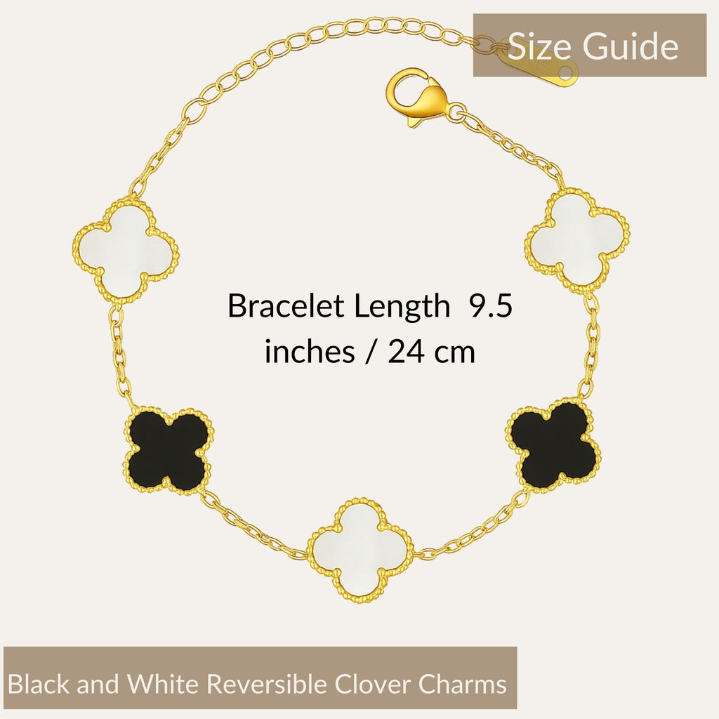 Dual Clover Charm Bracelet