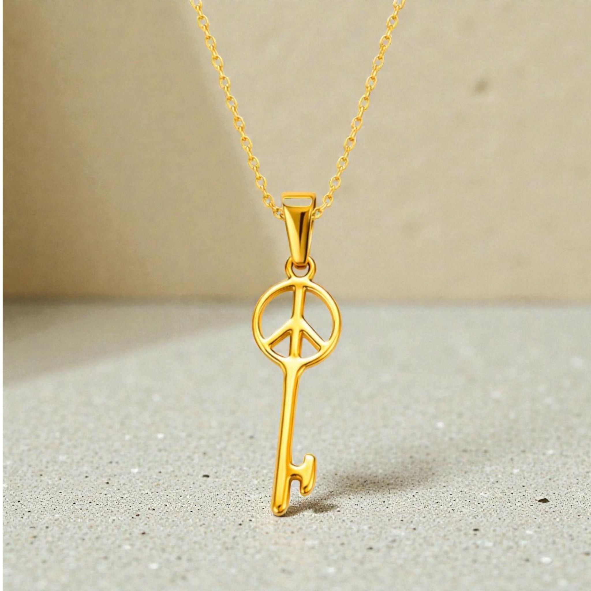 Peace Key Necklace