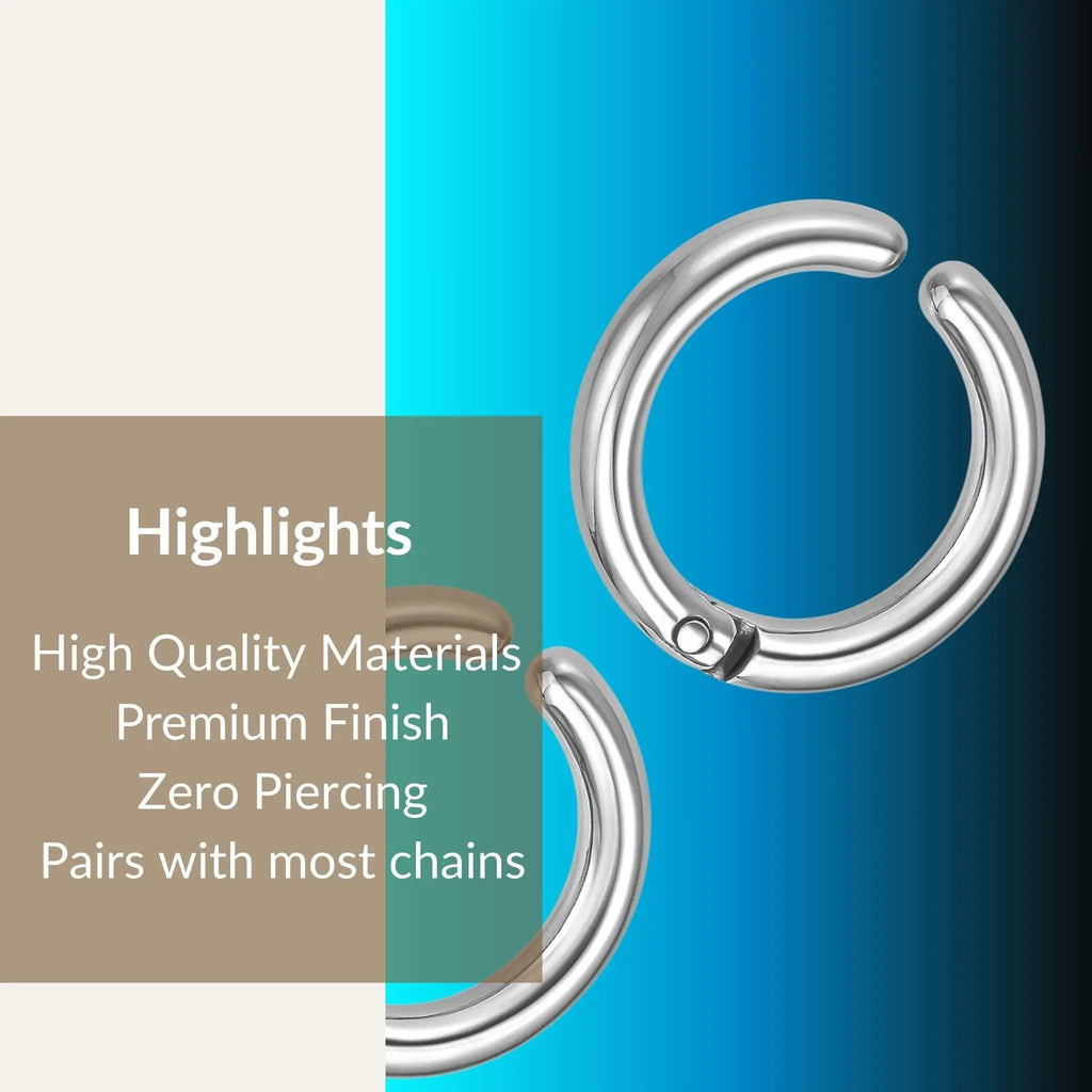 Silver Sleek Hoop N3VO