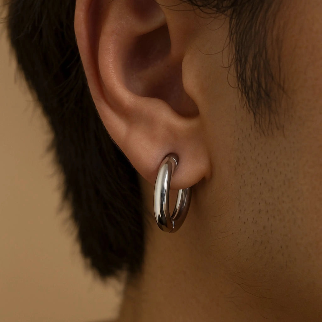 Silver Sleek Hoop N3VO