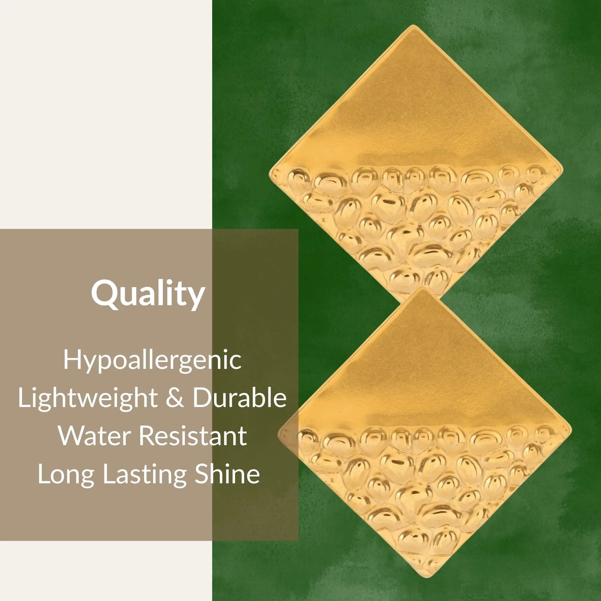 Hammered Diamond Earrings N3VO