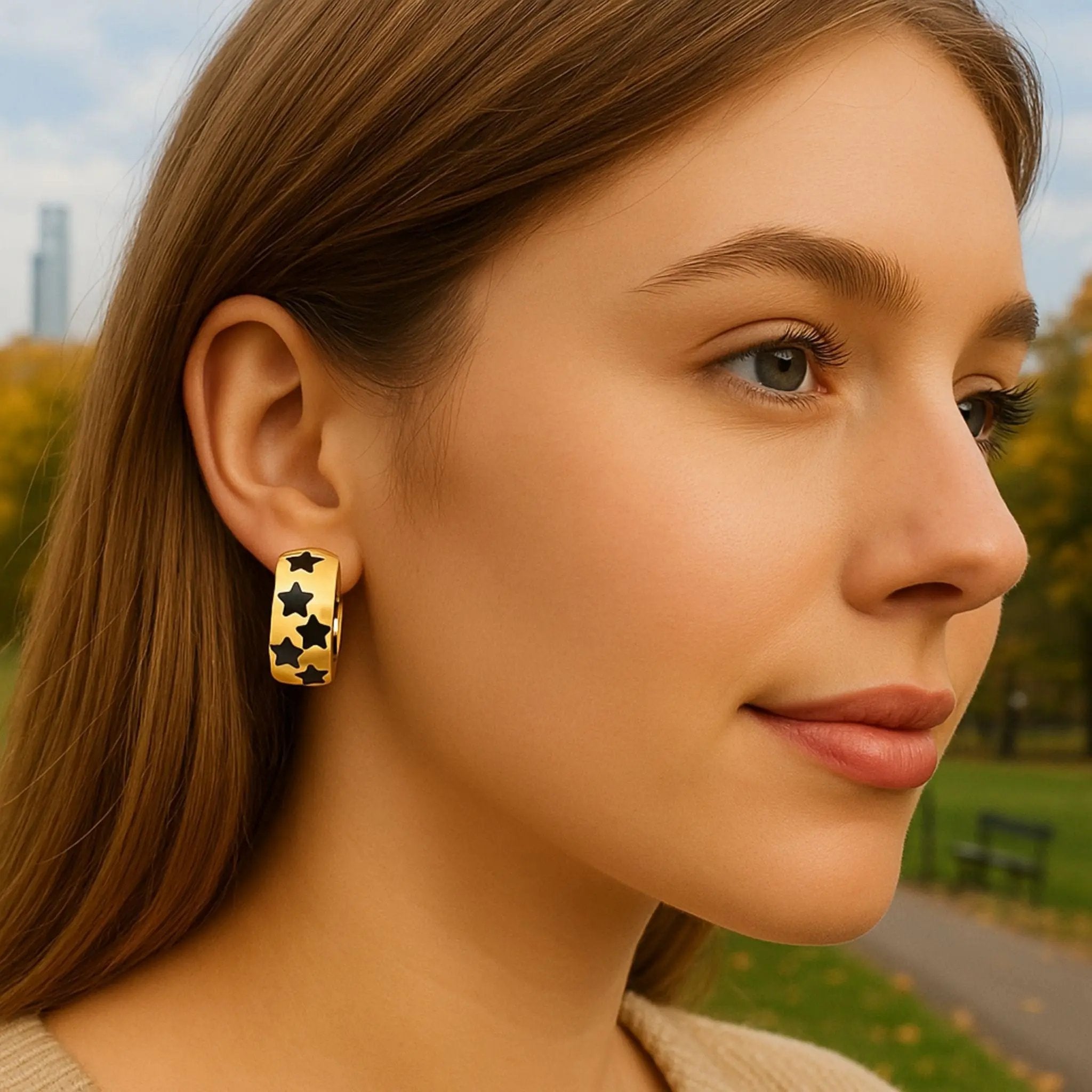 Stellar Noir Hoops N3VO