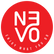 Red circular logo with white text 'NEVO' and 'ENJOY WHAT YOU DO'.