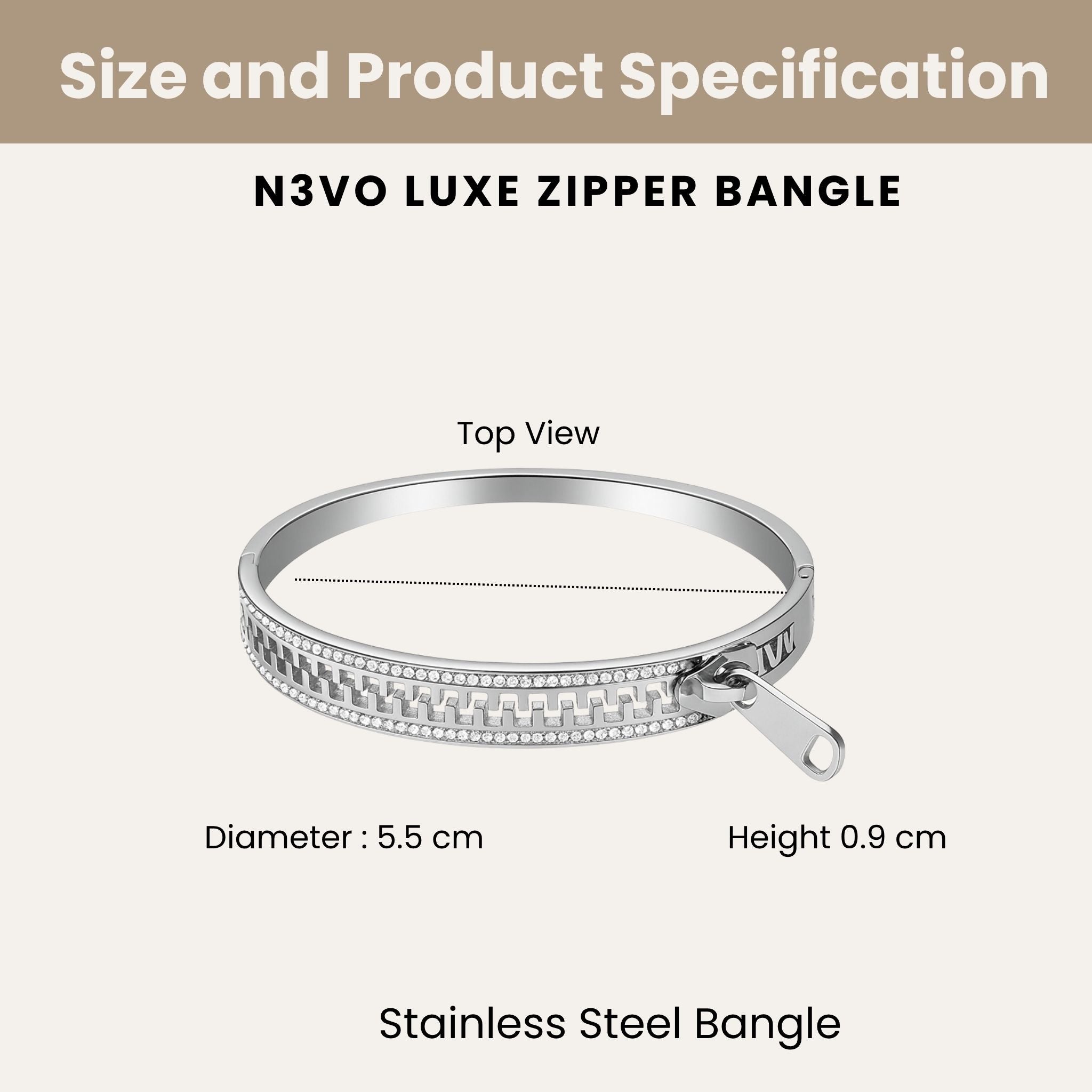 Luxe Zipper Bangle