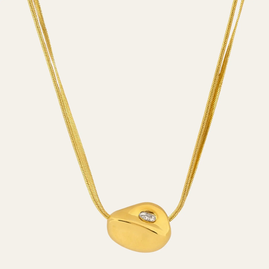 Golden Pebble Necklace N3VO