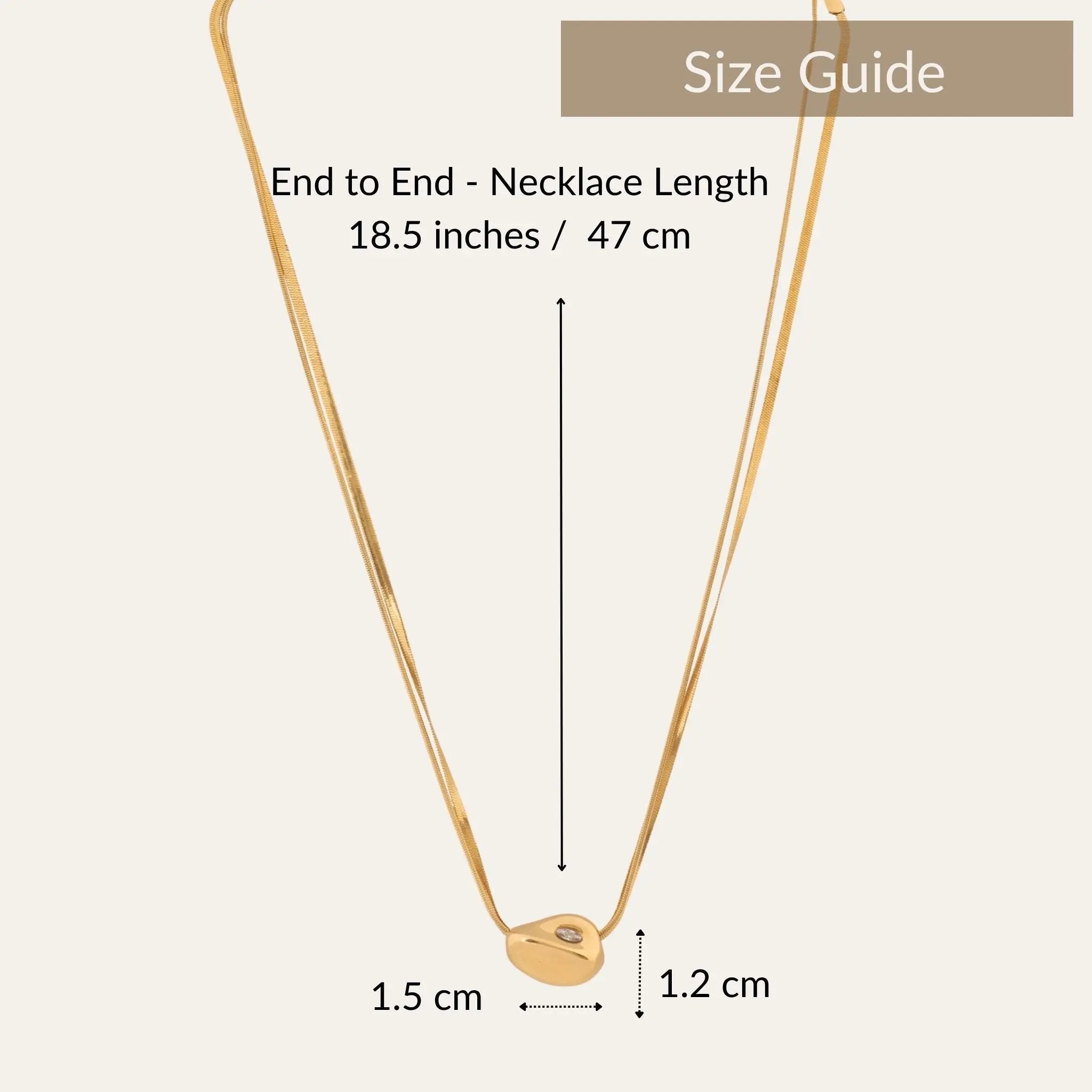 Golden Pebble Necklace N3VO