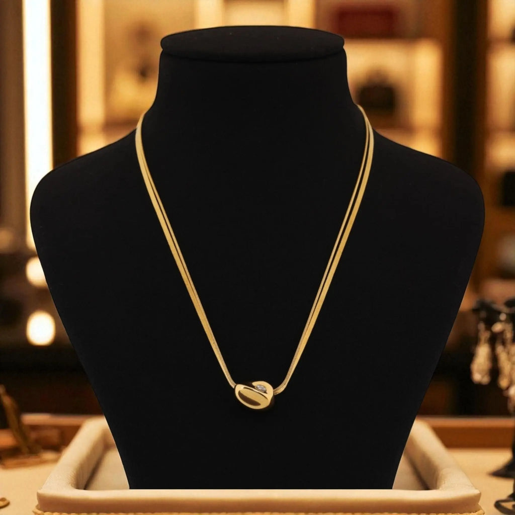 Golden Pebble Necklace N3VO