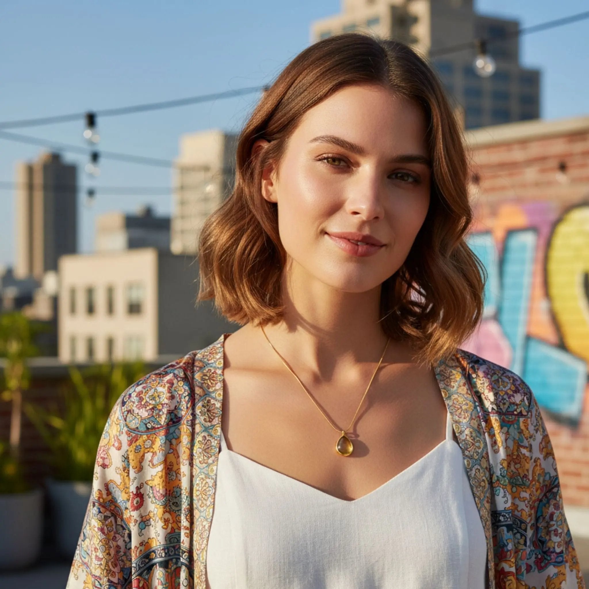 Caramel Dewdrop Necklace N3VO