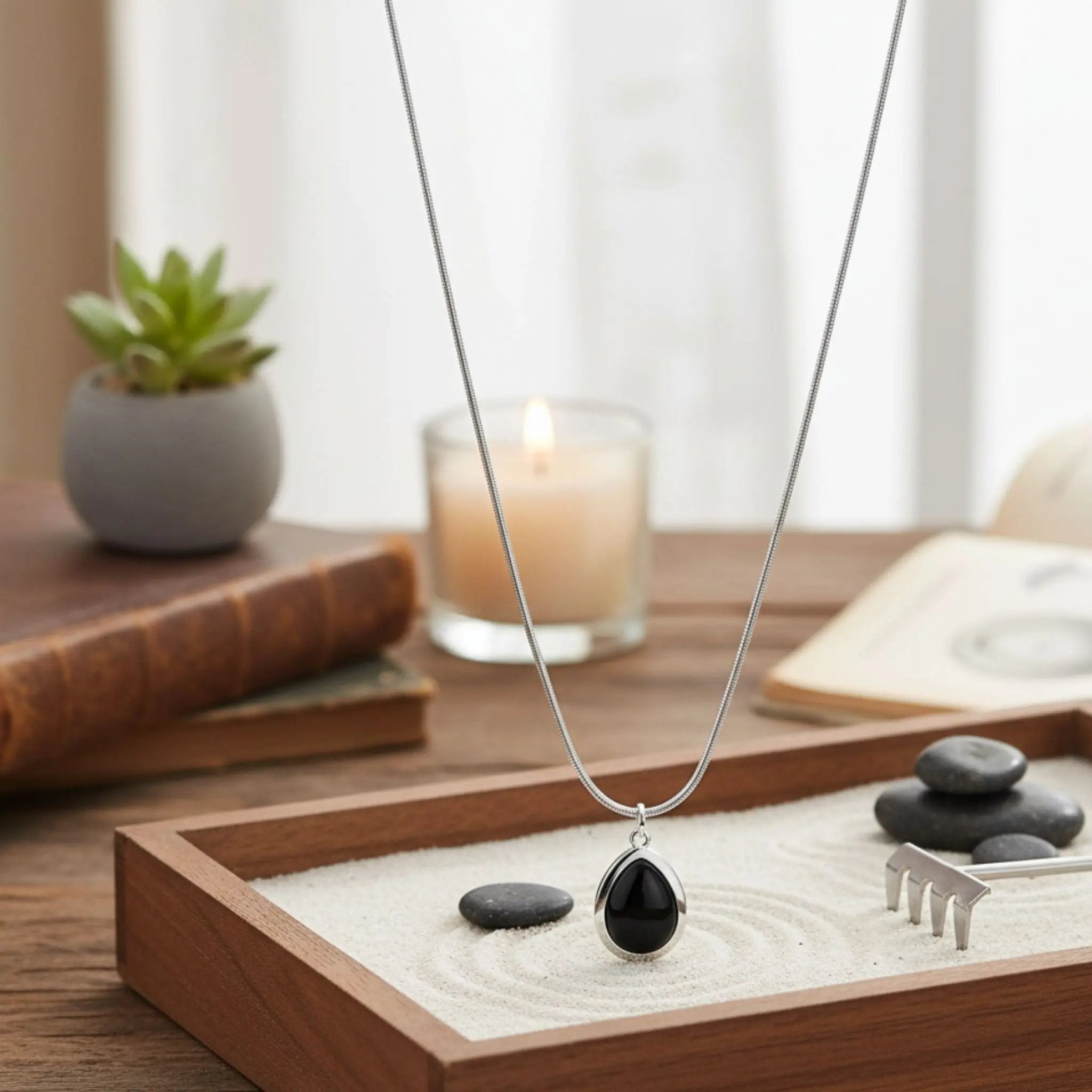 Onyx Dewdrop Necklace N3VO