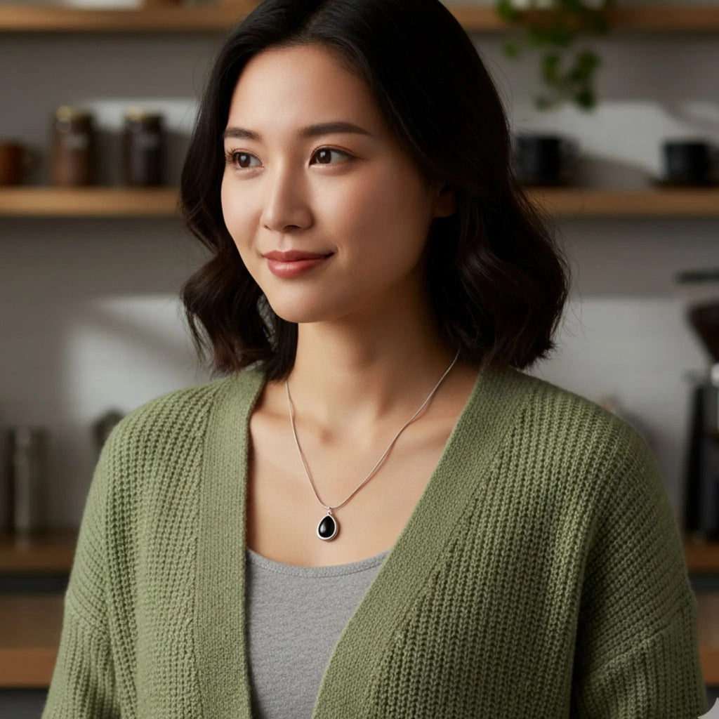 Onyx Dewdrop Necklace N3VO