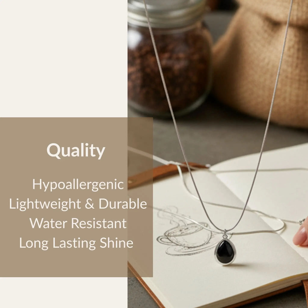 Onyx Dewdrop Necklace N3VO