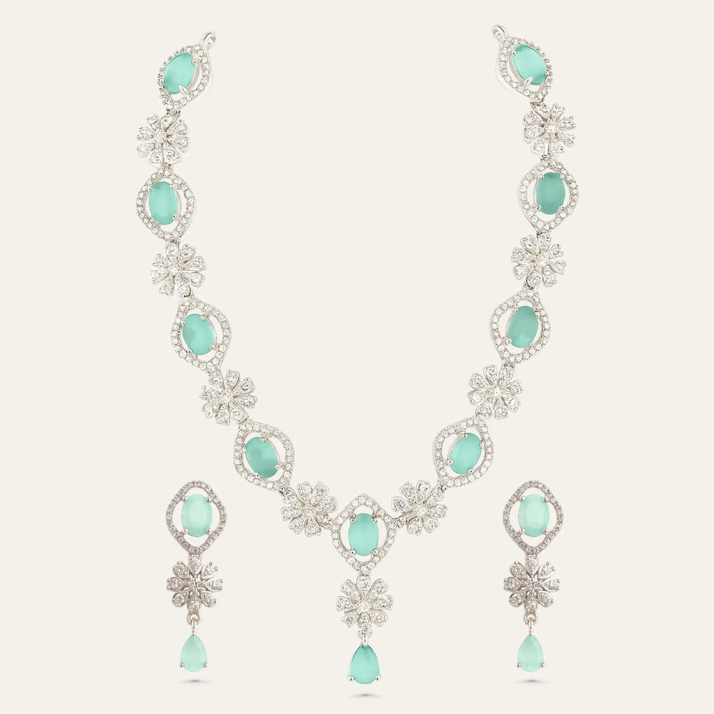 Aurora Aqua Bloom Jewelry Set N3VO