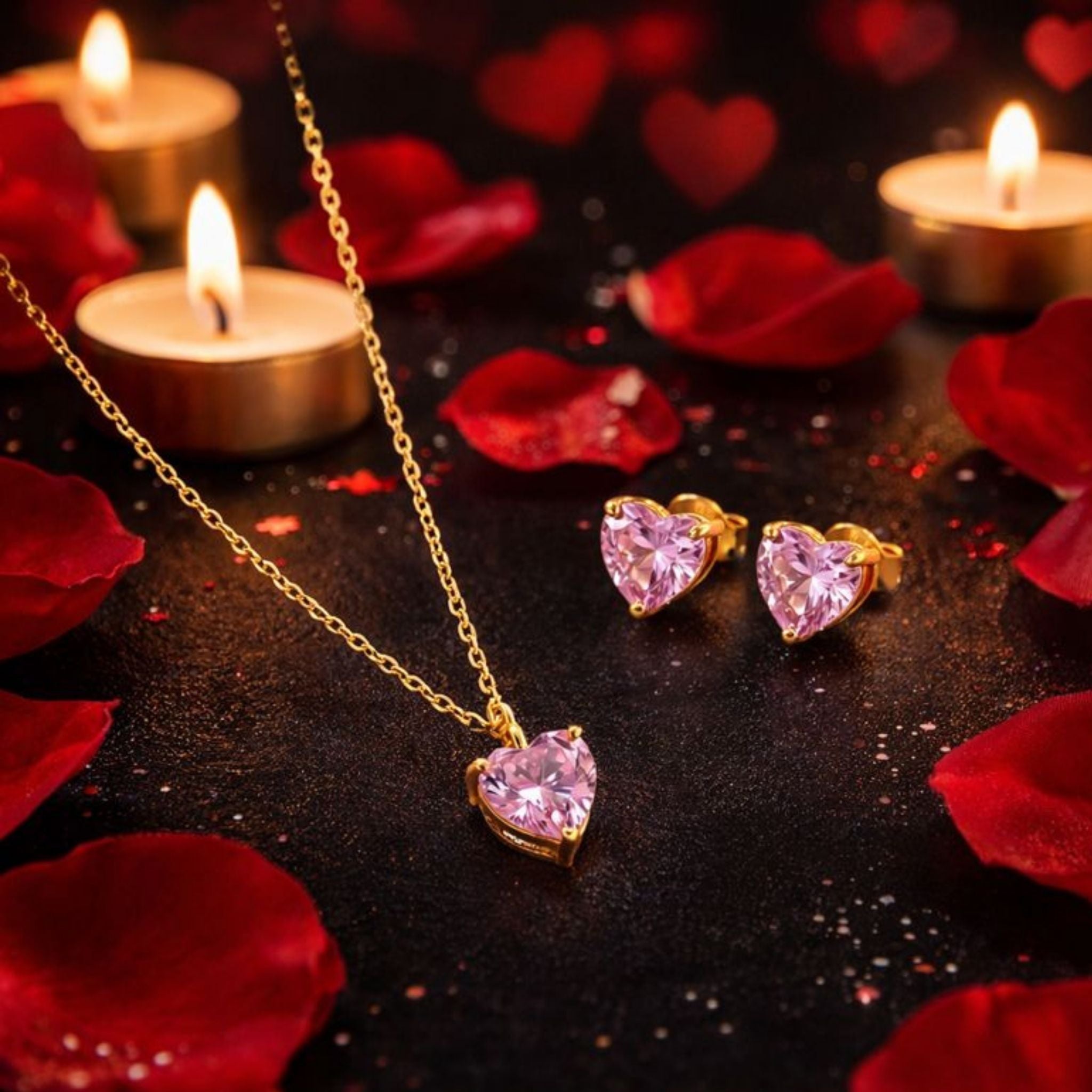 Rosé Heart Set