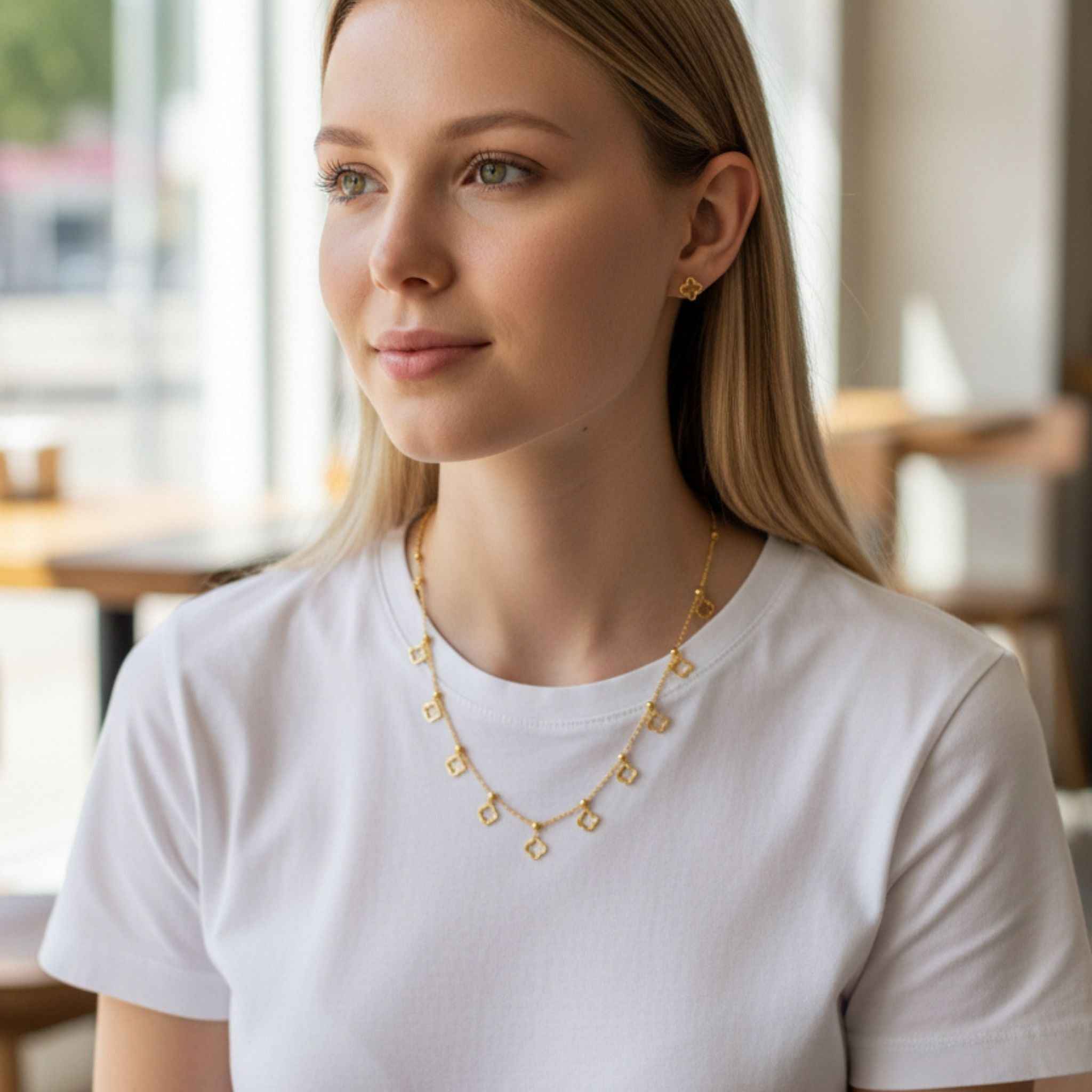Nyra Clover Necklace